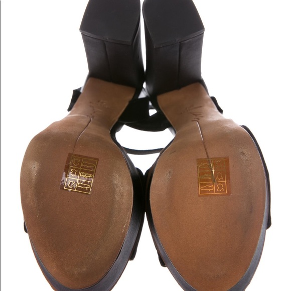 Anthropologie Brand New Lola Cruz Platforms Sandal Black Silk Velvet ♥️ - Picture 4 of 9